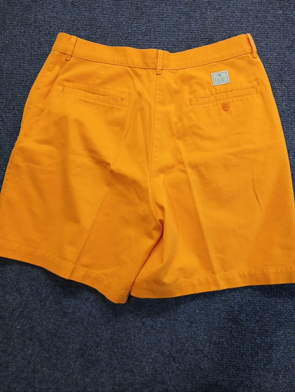 Women's LAUREN by RALPH LAUREN Sunkiss Orange Cotton Chino Shorts Sz 10 - Picture 8 of 10